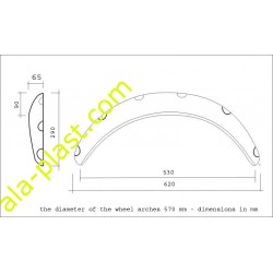 Bolt Style  kit 570 mm. fender flares universal , wheel arch extension
